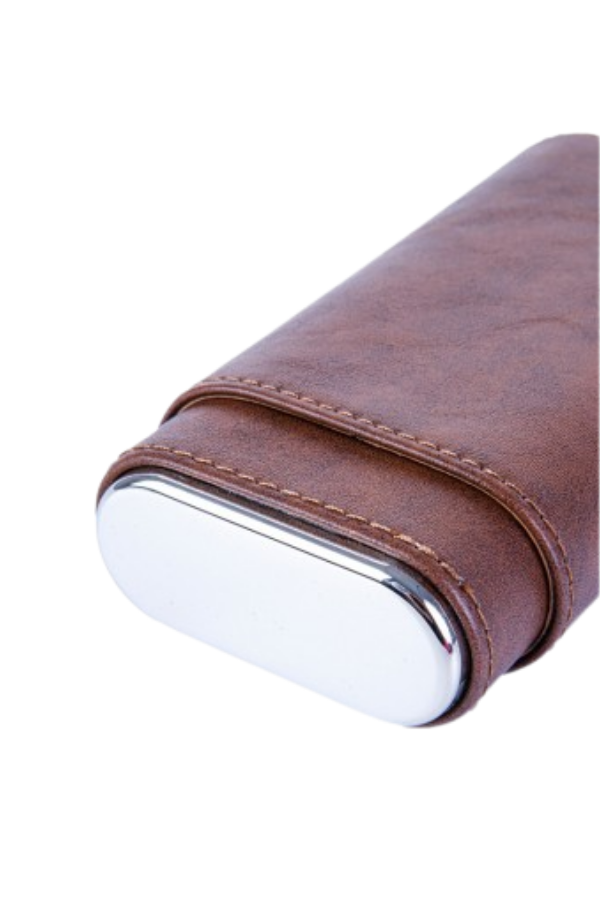 Cohiba Kahverengi İkili Deri Puro Kılıfı