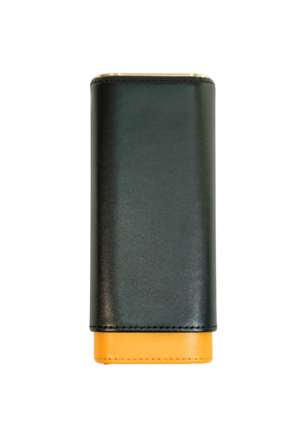 Cohiba Sarı Siyah Üçlü Deri Puro Kılıfı