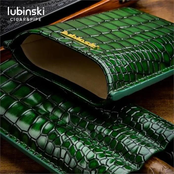 Lubinski Deri 3lü Puro Kılıfı Lacivert Desenli(60 Ring)