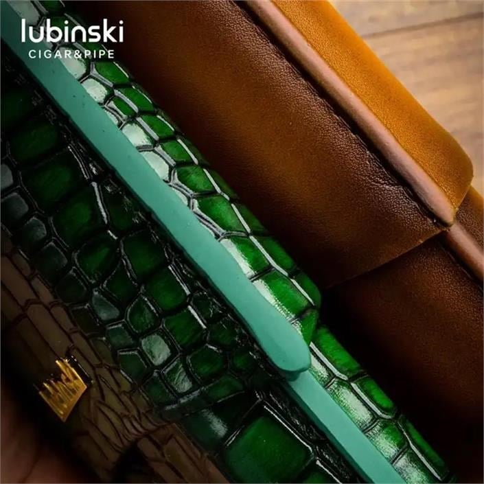 Lubinski Deri 3lü Puro Kılıfı Siyah Desenli(60 Ring)