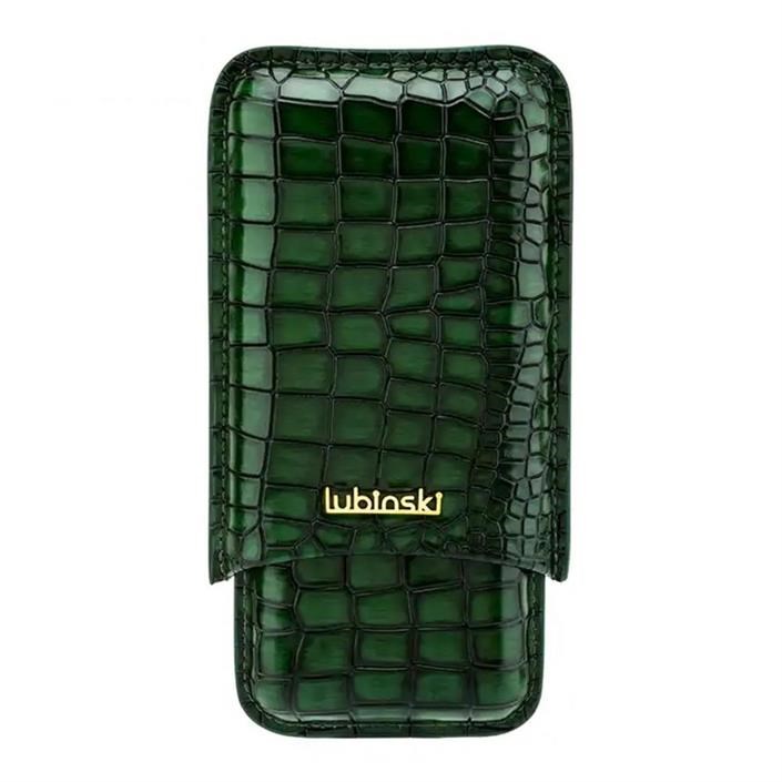 Lubinski Deri 3lü Puro Kılıfı Yeşil Croco(60 Ring)