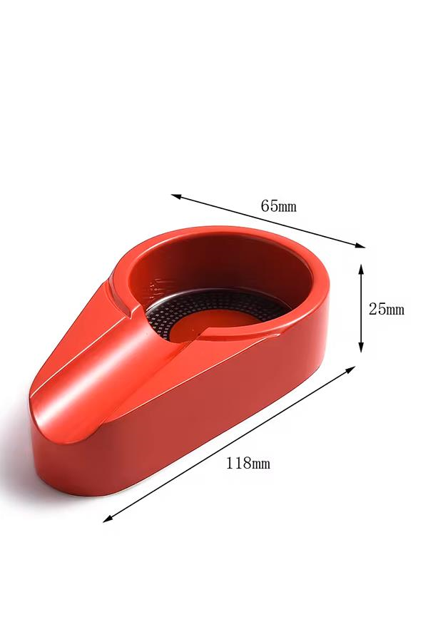 PQ Kırmızı Porselen Tekli Puro Küllüğü