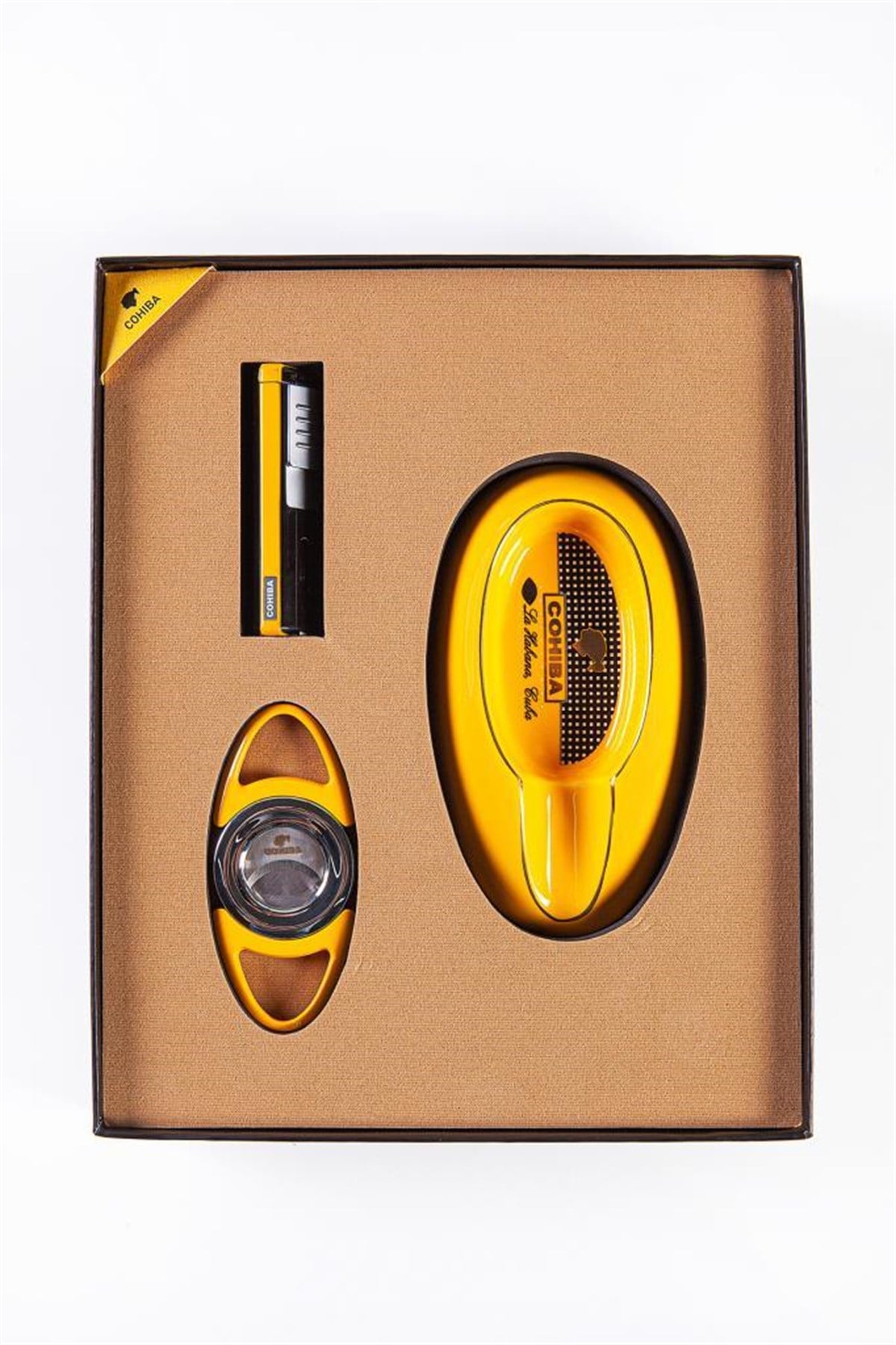 Cohiba Çakmak Kesici Küllük Üçlü Set