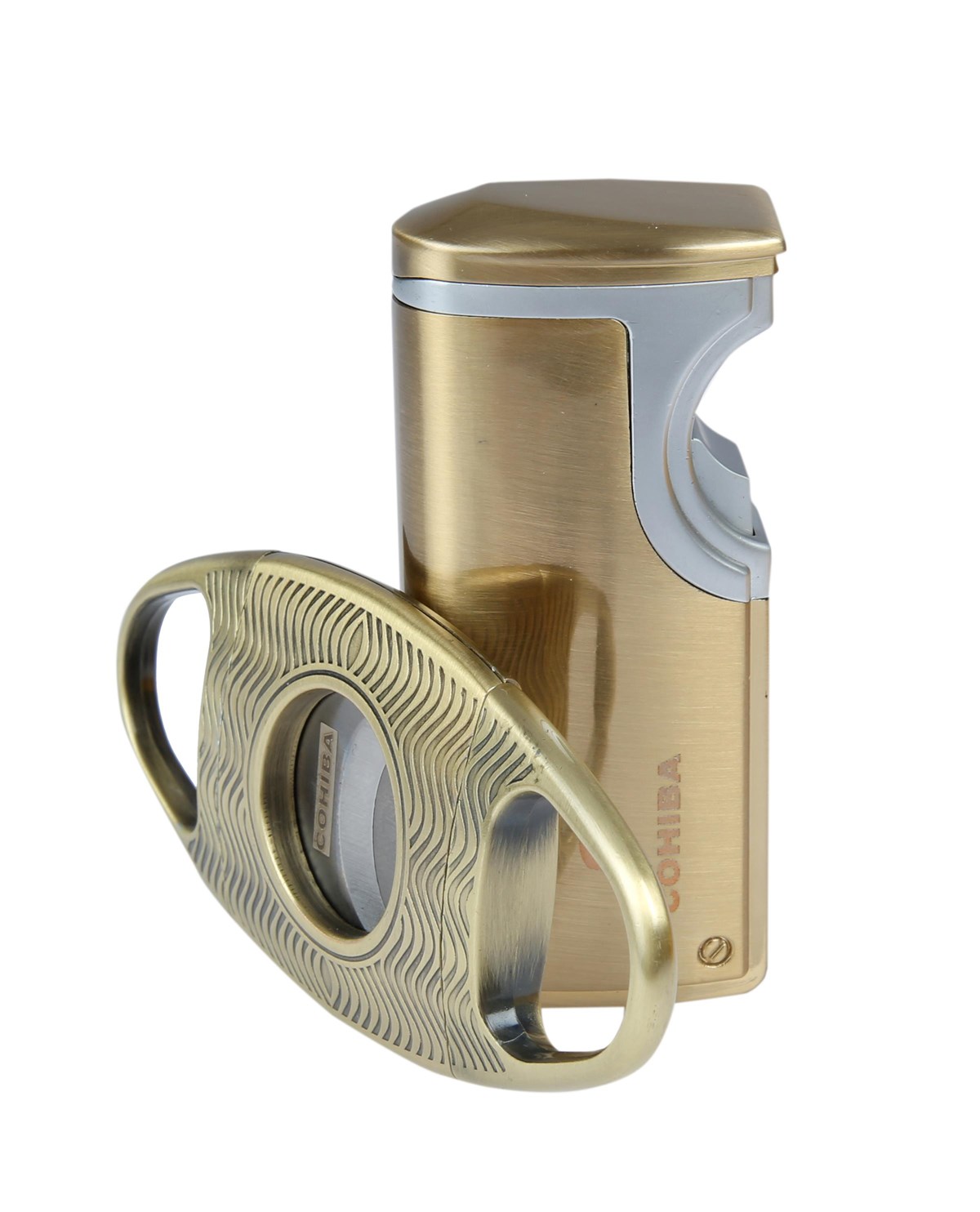 Cohiba Gold Çakmak Gold Kesici İkili Set