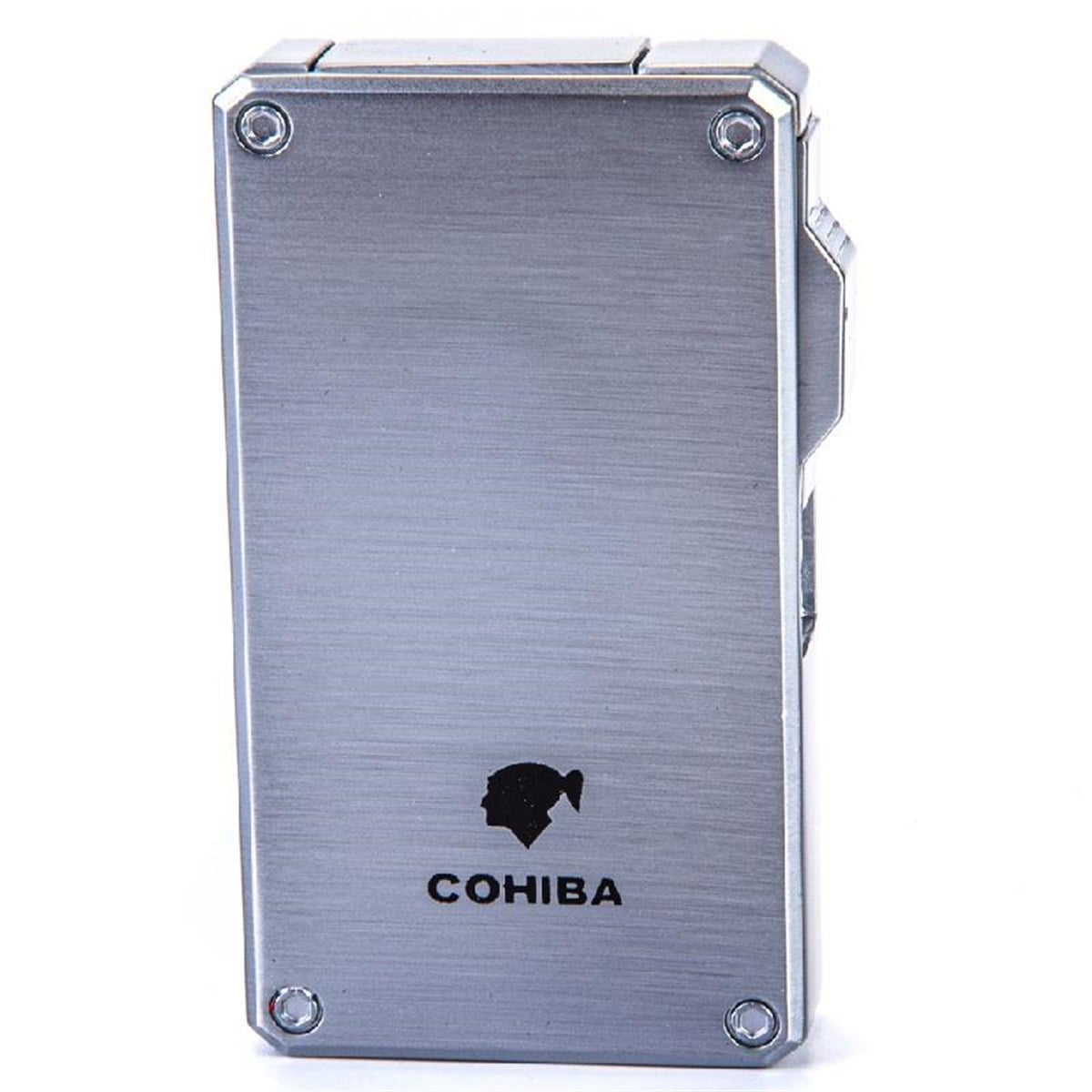 Cohiba Gümüş-Gunmetal İkili Çakmak Kesici Puro Set