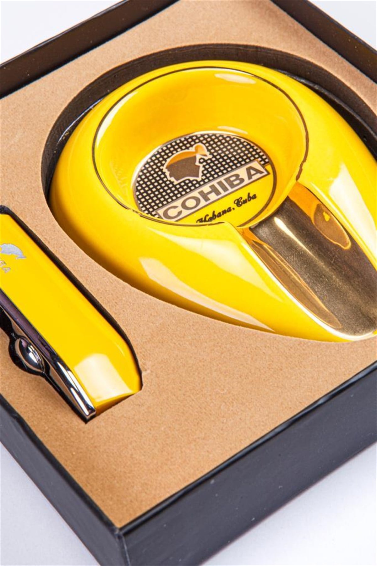 Cohiba İkili Çakmak Küllük Puro Seti