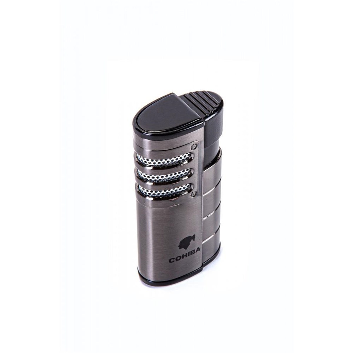 Cohiba Üçlü Kesici Çakmak Kılıf Siyah-Gunmetal Set