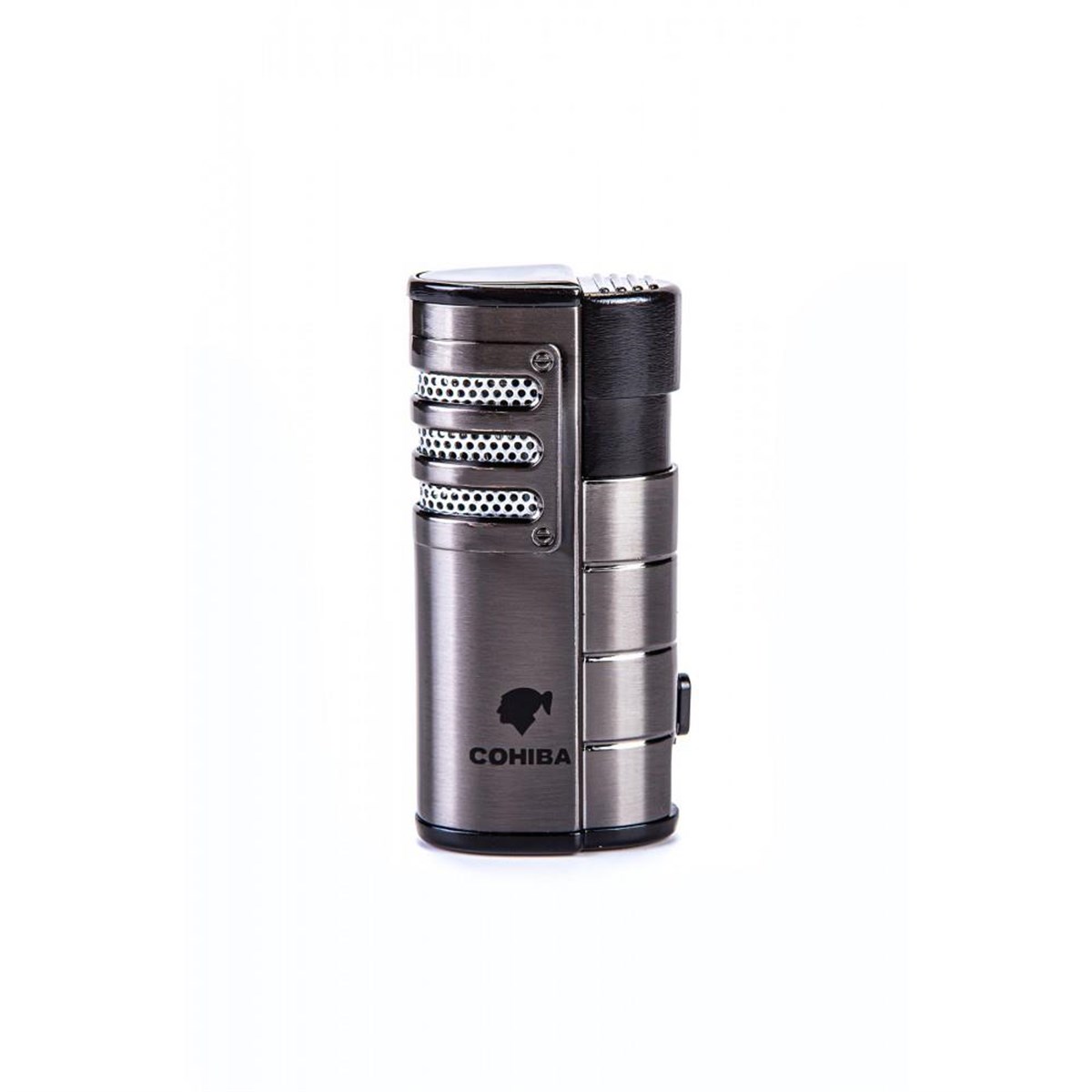 Cohiba Üçlü Kesici Çakmak Kılıf Siyah-Gunmetal Set