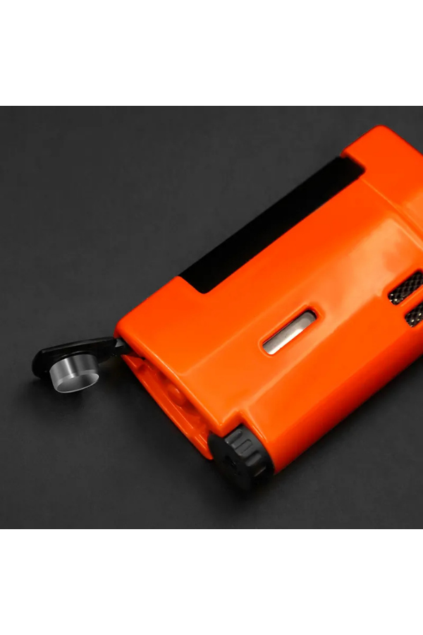 Guevara Çakmak Kesici Turuncu-Siyah İkili Puro Seti