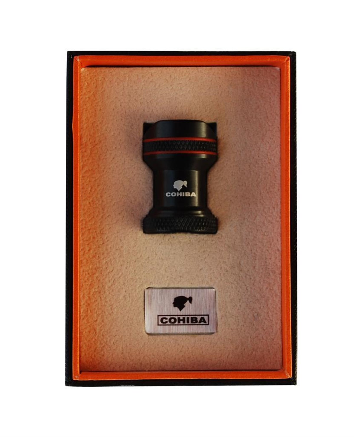 Cohiba Siyah-Kırmızı Şeritli Puro Tutucu Sehpa