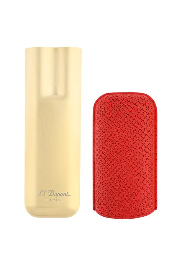 S.T. Dupont Gold - Kırmızı İkili Deri Puro Kılıfı 183271