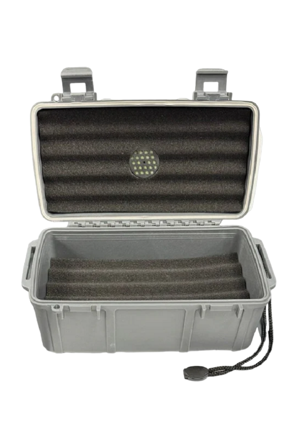 Cigar Caddy 15 Koyu Gri Travel Humidor Puro Kutusu