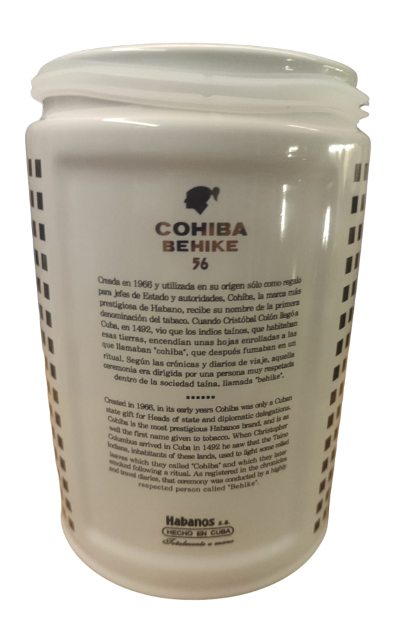 Cohiba Behike 56 Beyaz Puro Saklama Kutusu Jar