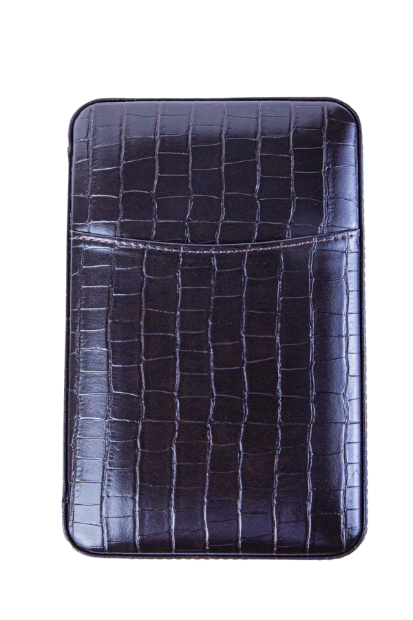 Cohiba Kahverengi Timsah Derisi Desenli Dahili Çakmak Deri Puro Taşıma Çantası & Seyahat Humidoru