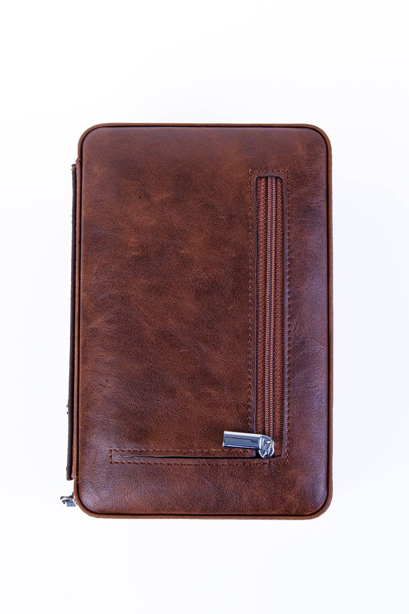 Cohiba Kahverengi Çakmak Kesicili Deri Puro Taşıma Çantası & Seyahat Humidoru