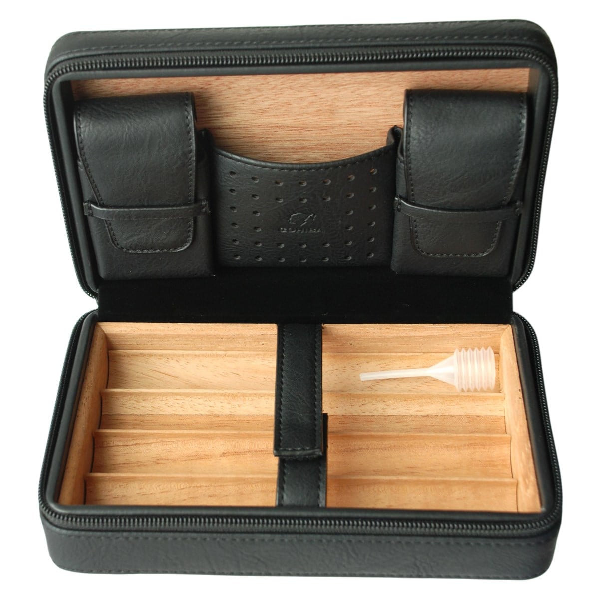 Cohiba Siyah V Kesici ve Çakmaklı Deri Puro Taşıma Çantası