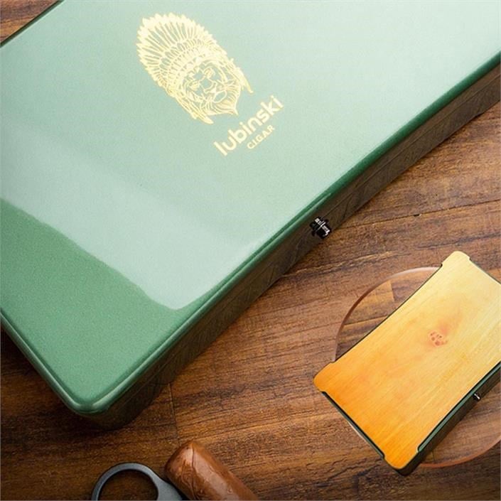 Lubinski Yeni Stil Slim Puro Kutusu Humidor Lake Gri 12s
