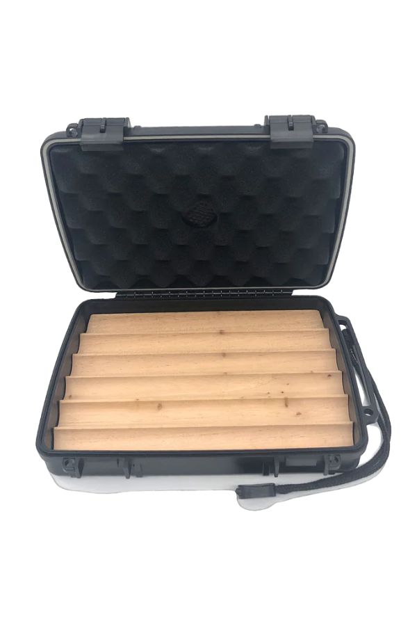 Quantum Seyahat Tipi 6 İçi Sedir Siyah Humidor Puro Kutusu