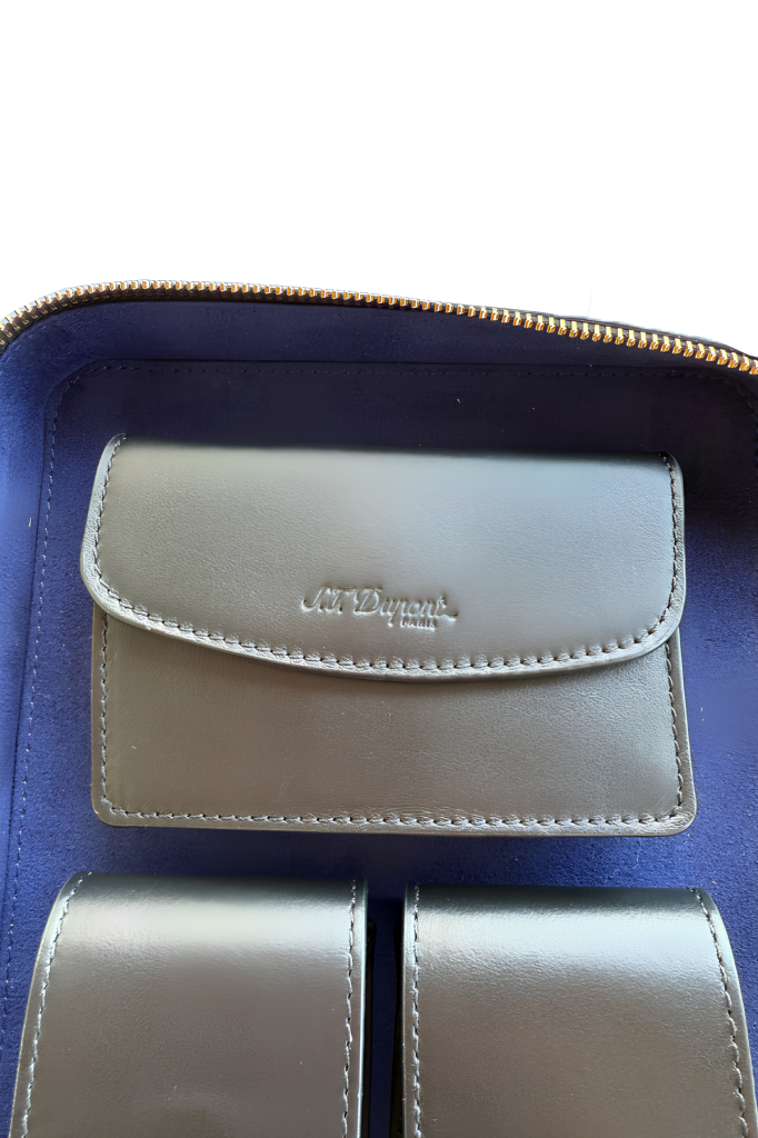 S.T. Dupont Timsah Desenli Kahverengi Deri Puro Taşıma Çantası 141154