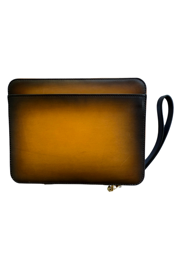 S.T. Dupont Timsah Desenli Kahverengi Deri Puro Taşıma Çantası 141154