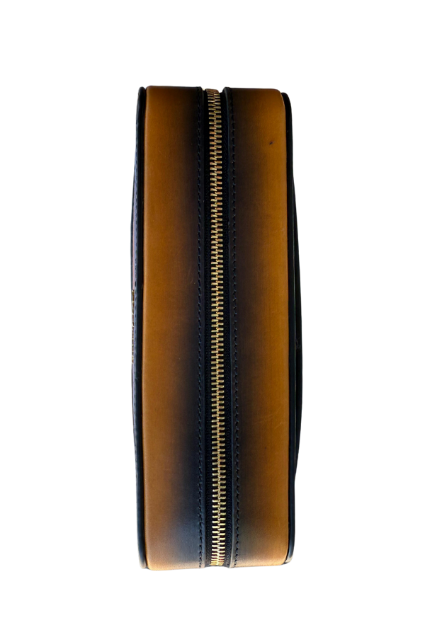 S.T. Dupont Timsah Desenli Kahverengi Deri Puro Taşıma Çantası 141154