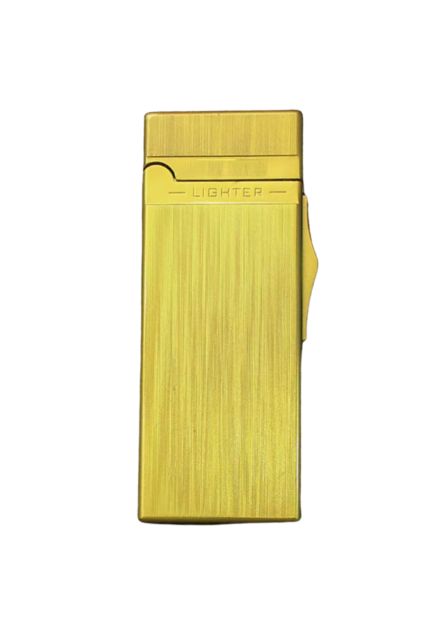 TR7848,Black Martin Tek Torch Pürmüz Fırçalı Gold Metal Puro Çakmağı