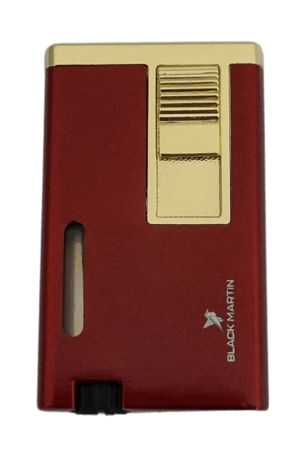 Black Martin Tek Torch Pürmüz Kırmızı-Gold Metal Puro Çakmağı