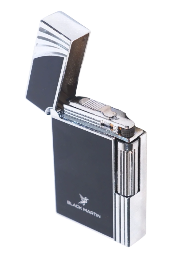 Black Martin Soft Flame Siyah-Gümüş Metal Çakmak