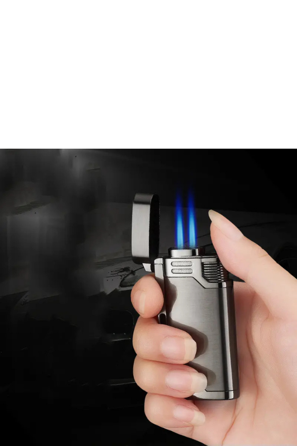 Black Martin Çift Torch Pürmüz Gunmetal Metal Puro Çakmağı