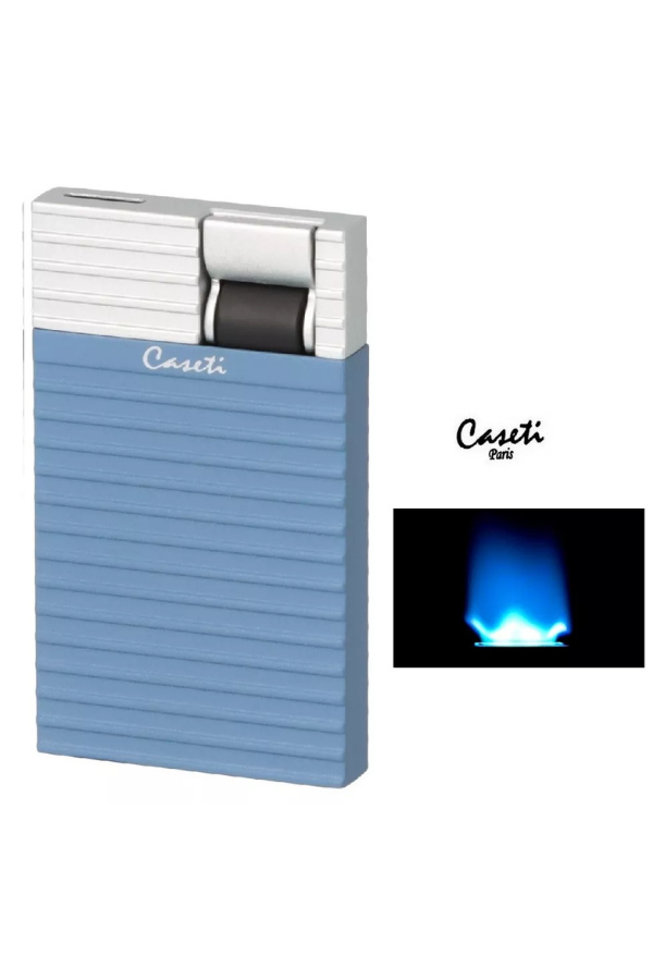 Caseti Perde Alev Turkuaz-Gümüş Desenli Çakmak