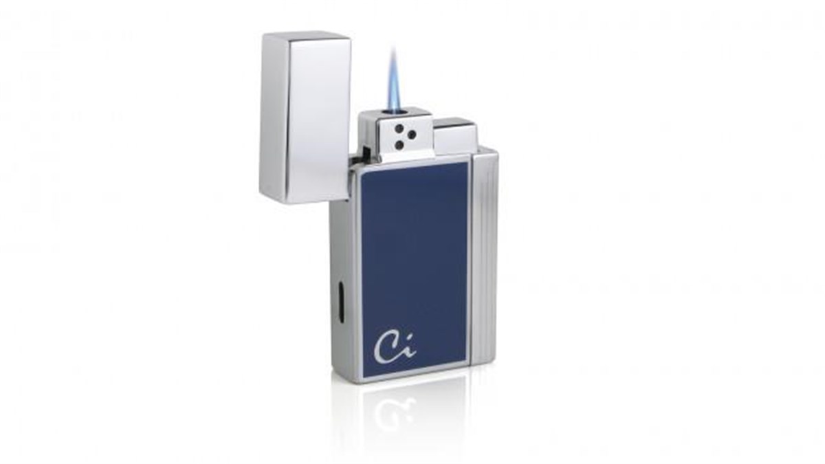 Caseti Tek Torch Pürmüz Lacivert-Gümüş Puro Çakmak CA0160001