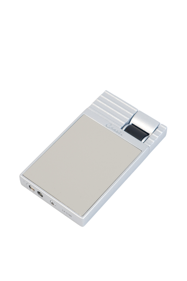 Caseti Tek Torch Perde Alev Bej Gümüş Metal Puro Çakmağı