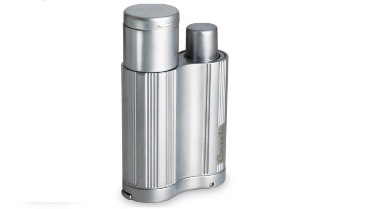 Caseti Tek Torch Pürmüz Mat Gümüş Puro Çakmak CA0504003