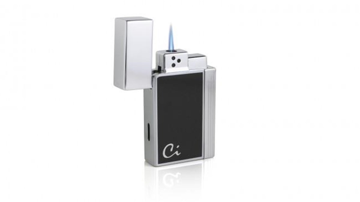 Caseti Tek Torch Pürmüz Siyah-Gümüş Puro Çakmak CA0160002