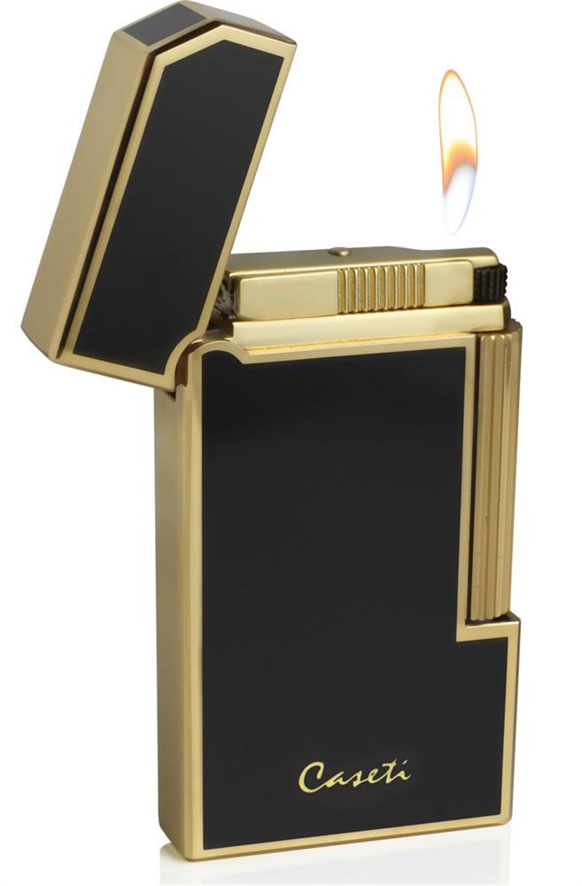 Caseti Tek Torch Pürmüz Siyah-Gold Puro Çakmak CA059003