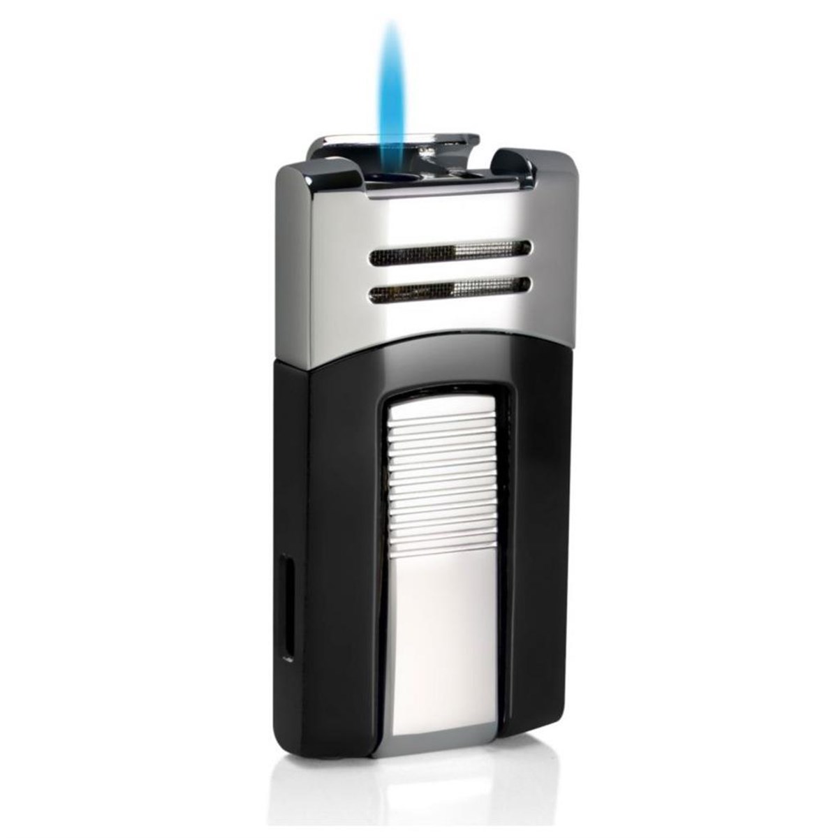 Caseti Tek Torch Pürmüz Siyah-Gümüş Puro Çakmak CA0436001