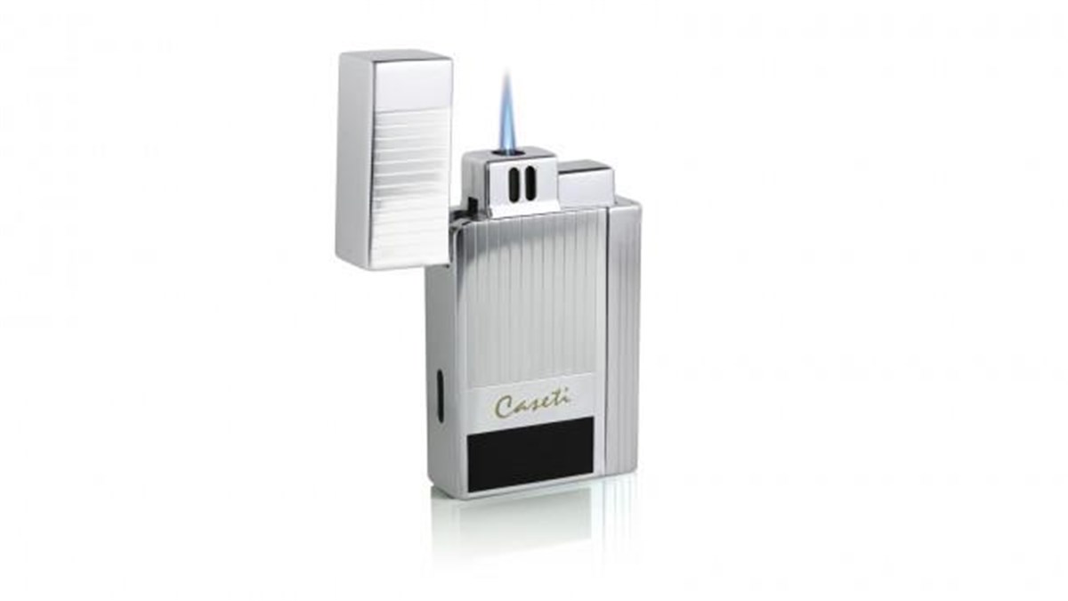 Caseti Tek Torch Pürmüz Gümüş Desenli Puro Çakmak CA0160004