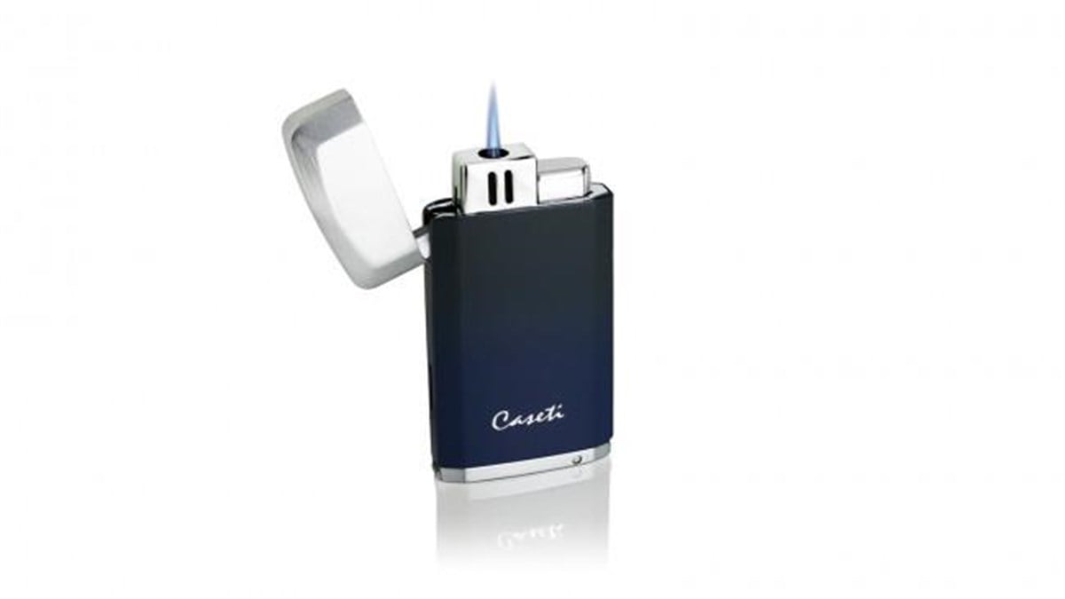 Caseti Tek Torch Pürmüz Lacivert-Gümüş Puro Çakmak CA0189003