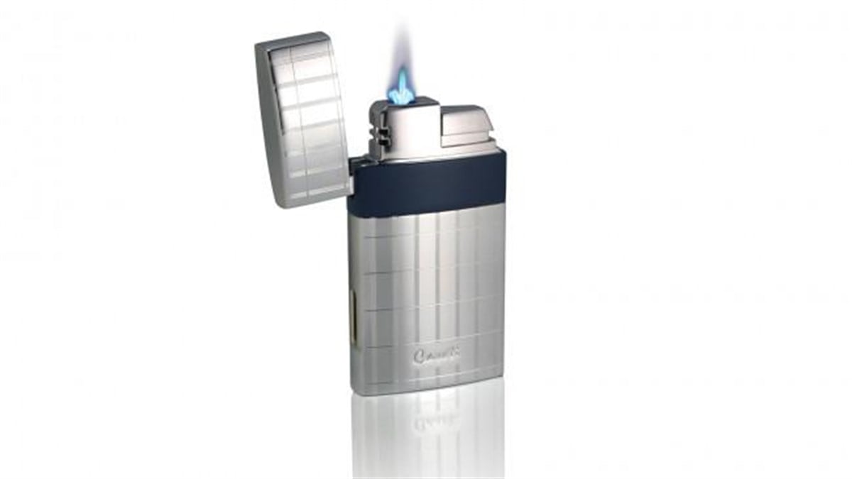 Caseti Tek Torch Pürmüz Gümüş-Mavi Puro Çakmak CA0438004