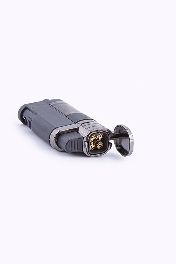 Cohiba 4 Torch Pürmüz Siyah Metal Puro Çakmağı