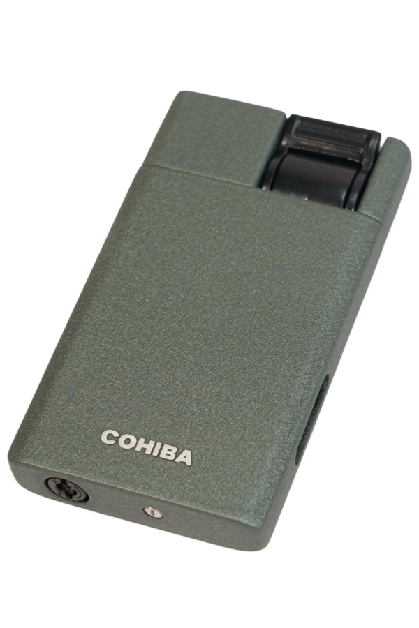 Cohiba Tek Torch Perde Alev Haki Metal Puro Çakmağı