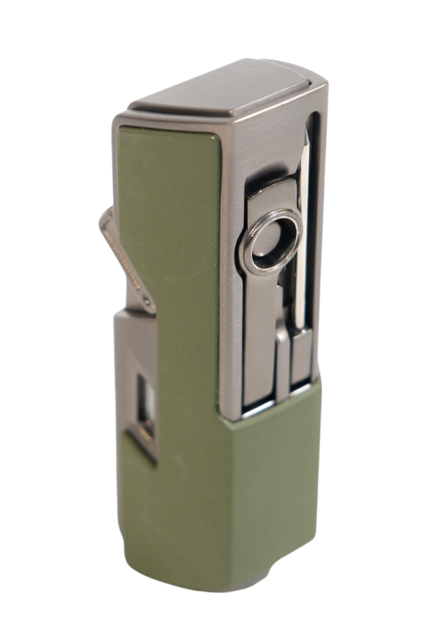 Cohiba Tek Torch Pürmüz Delici İğneli Haki Metal Puro Çakmağı