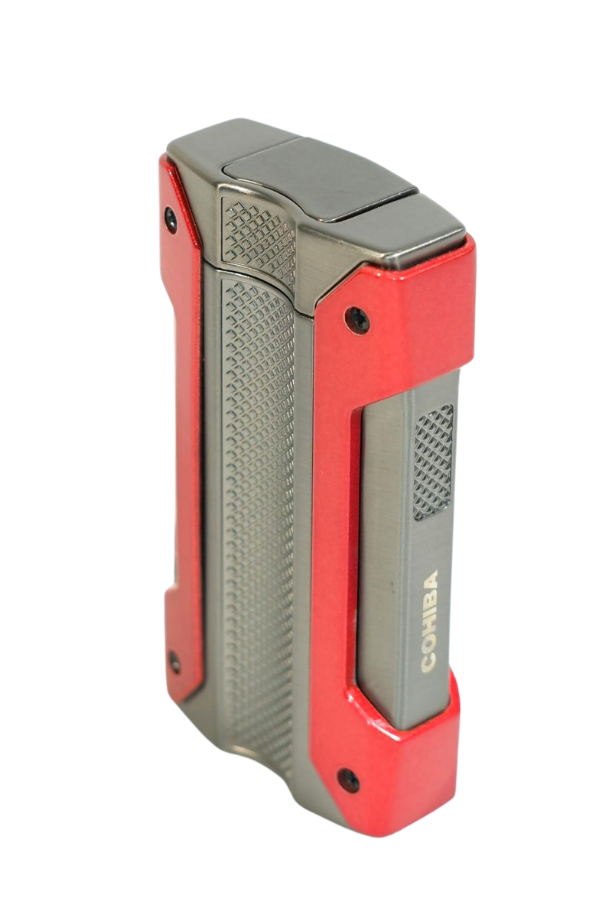 Cohiba Tek Torch Pürmüz Delicili Kırmızı Gunmetal Metal Puro Çakmağı