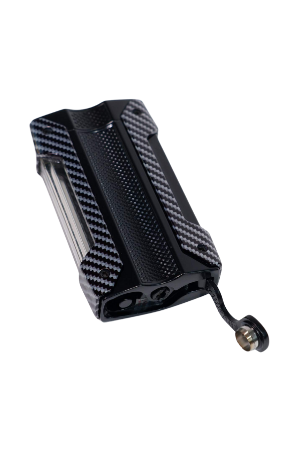 Cohiba Tek Torch Pürmüz Siyah Karbon Desenli Puro Çakmağı