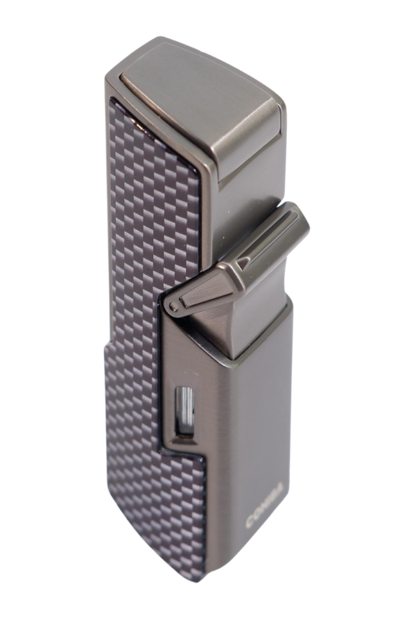 Cohiba Tek Torch Pürmüz Delici İğneli Karbon Desenli Metal Puro Çakmağı