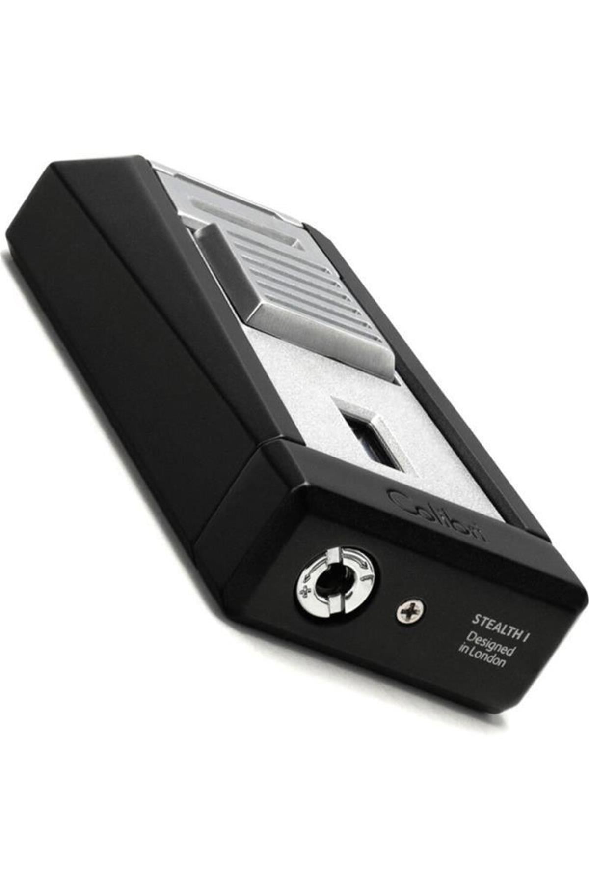 Colibri Stealth Tek Torch Pürmüz 1 Siyah-Gümüş Puro Çakmağı
