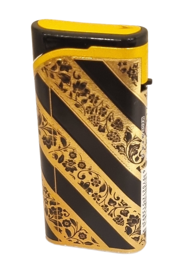 TR8062,PremiumQuality Gold - Siyah Tek Torch Pürmüz Plastik Puro Çakmağı