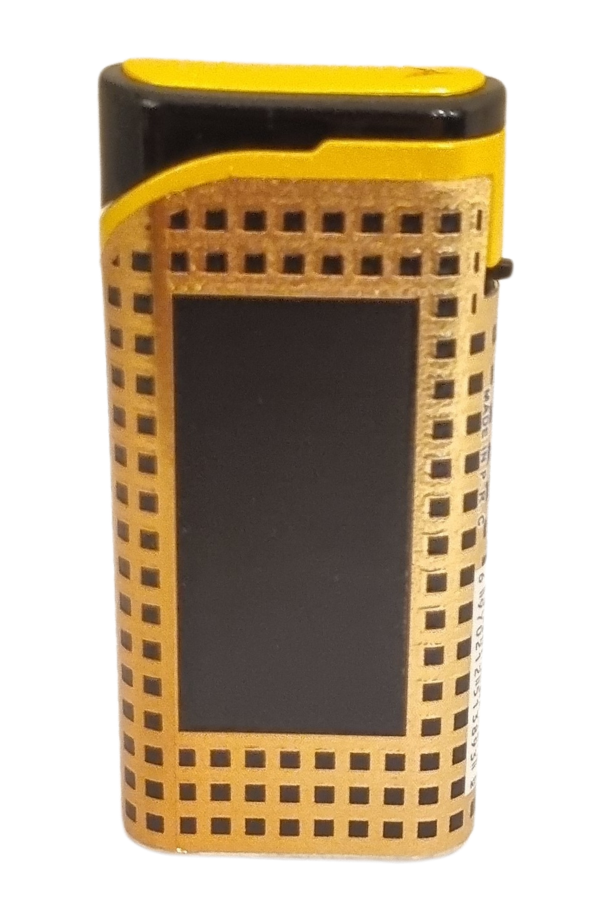 TR8061,PremiumQuality Gold - Siyah Tek Torch Pürmüz Plastik Puro Çakmağı