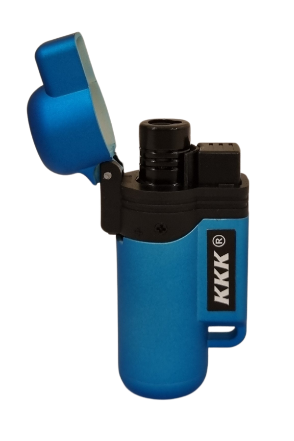 PremiumQuality Açık Mavi Plastik Tek Torch Pürmüz Puro Çakmağı