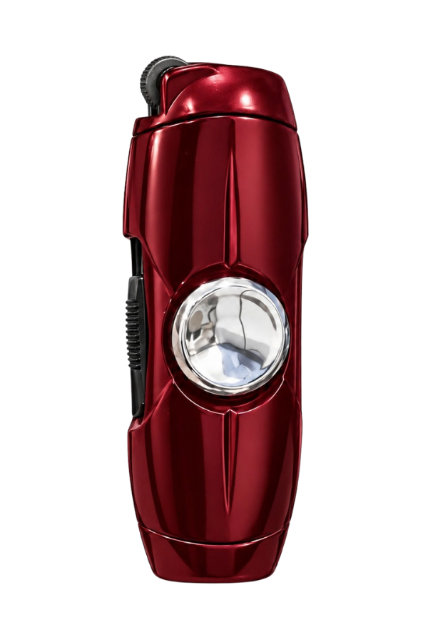 Hunter Tek Torch Pürmüz Kırmızı Slim Metal Puro Çakmağı & Stres Çarkı